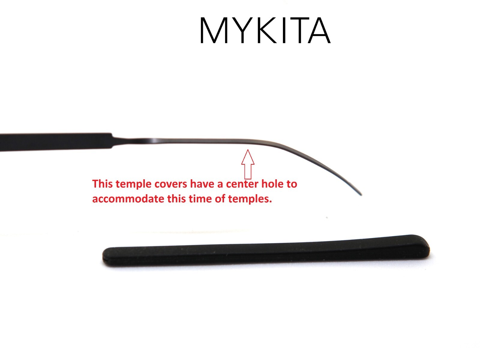 New Mykita Replacement Black Silicone Temple Covers Ear Tips Needle Type Plug-in