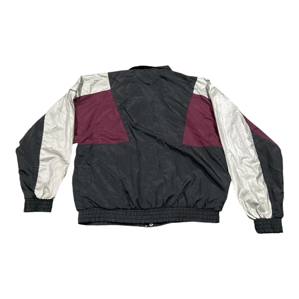 Chaqueta cortavientos Spalding vintage para hombre talla M negra gris marrón calentamiento Foto 2 de 4