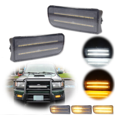 Clear Sequential Amber LED DRL Front Signal Lights For Toyota 1999-2002 4Runner