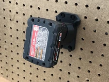 3D printed Milwaukee M12 Battery Holder for wall, pegboard, or Ryobi Link