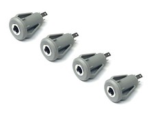 NEW 4-Pack 3.5mm 4-Pole Plug Audio Microphone Panel Mount Snap 4-Conductor Jack