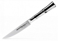 KüChenmesser Kochmesser Samura Bamboo Steak Profi Messer Stahl Vollmetall 11 Cm