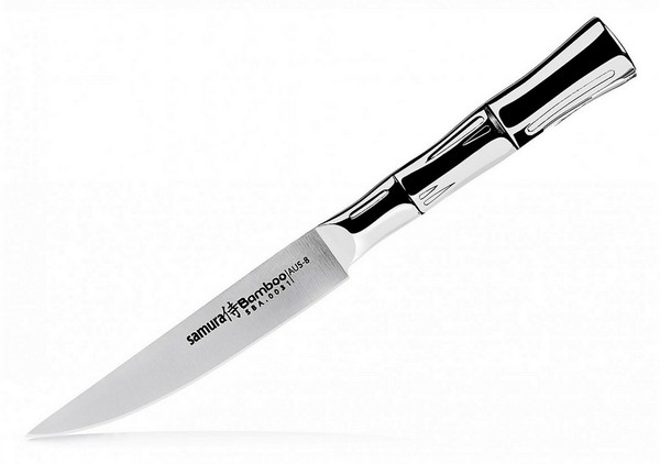 KüChenmesser Kochmesser Samura Bamboo Steak Profi Messer Stahl Vollmetall 11 Cm-image