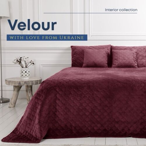 Burgundy soft throw blanket. Velours. Brand NEW 70х95 ( there are other sizes) - 第 1/7 張圖片