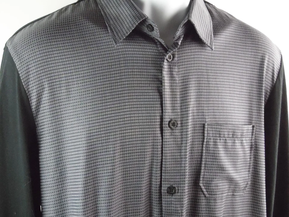 Mujer Frankie Morello Talla Grande Vestido Camisa Patrón Con Sólido Foto 3 de 4