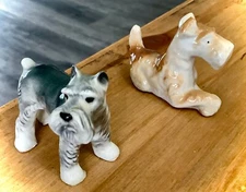 VTG HAGEN RENAKER COOPERCRAFT MINIATURE PORCELAIN AIREDALE SCHNAUZER FIGURINES