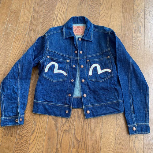Evisu Denim Jacket G Jean White Seagull 