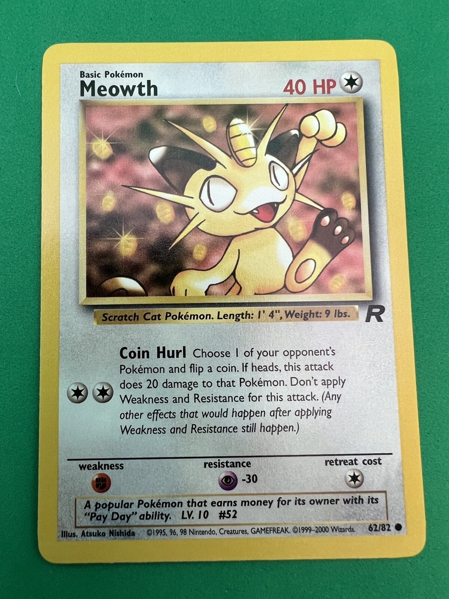 mayuuuuu.ff Meowth 62/82 - Team Rocket - Pokemon Card - Unlimited