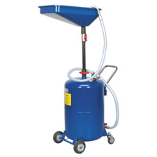 Mobile Waste Oil Fluid Drainer 65L, Air Discharge, Telescopic, Sealey AK451DX C