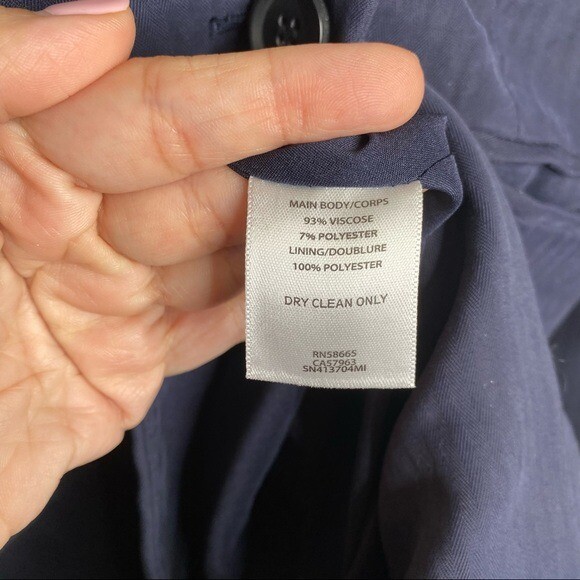 Something Navy Drapey Double Breasted Blazer in N… - image 6