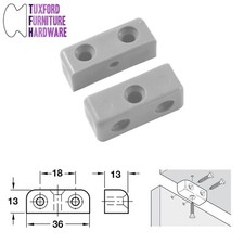GREY MODESTY BLOCK CABINET & SHELF FIXING Furniture Connector Joint Fix-It