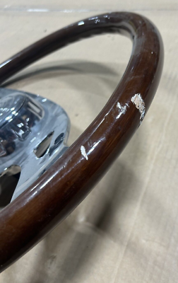18 Inch Chrome 4 Spoke Boss Wood Steering Wheel For Peterbilt