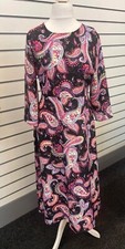 RIVER ISLAND LADIES PINK PAISLEY TIE MIDI DRESS SIZE 10 NEW (ref 179) SALE