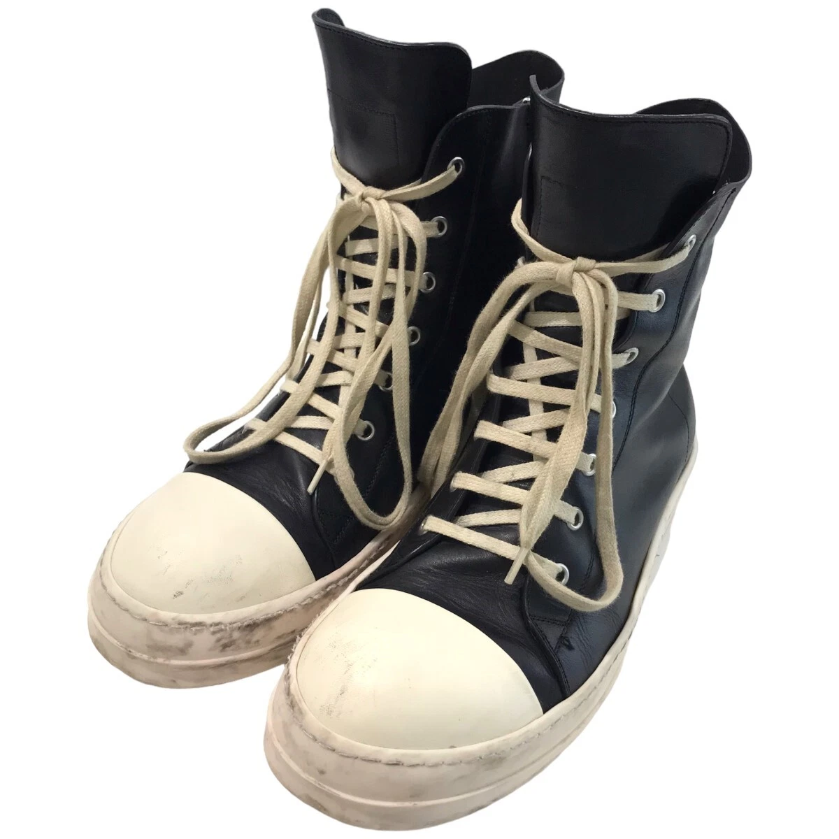 Rick Owens #19 RAMONES SNEAKERS Ramones sneakers black white Size