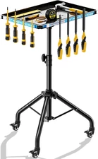 Rolling Tool Cart with Magnetic Strip, Mobile Work Table Rolling Tool Tray with