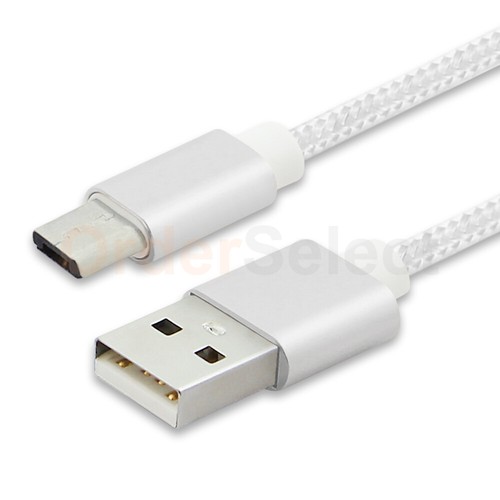 Micro USB 6FT Braided Cable for LG K3/K3 K4 (2017)/K7/K8/K8 (2017)/ K8 (2018) - Picture 4 of 5