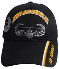 US Army 101st Airborne Division Ball Cap ABN Air Assault BLACK Hat LICENSED