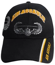 US Army 101st Airborne Division Ball Cap ABN Air Assault BLACK Hat LICENSED