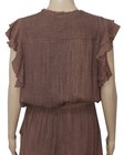 Free People FP One Naya Chocolate Romper Flutter Sleeve Drawstring Summer NWD XL — photo 6