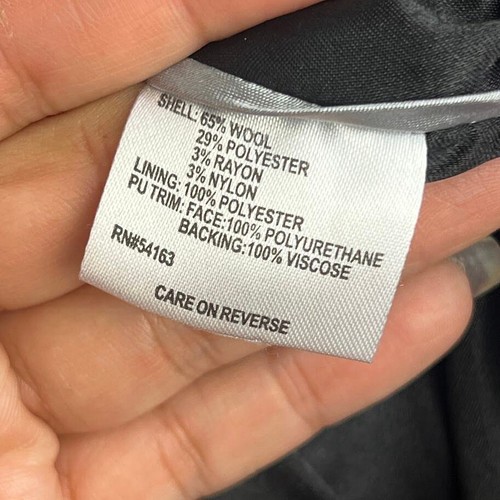 Giacca donna Calvin Klein nera misto lana doppiopetto finto collo taglia 6 - Foto 8 di 9