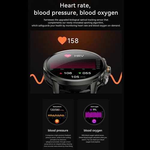 2025 Neuf Smartwatch 5G Carte SIM Caméra 1.85''AMOLED Étanche NFC GPS Tracker - Photo 13/26