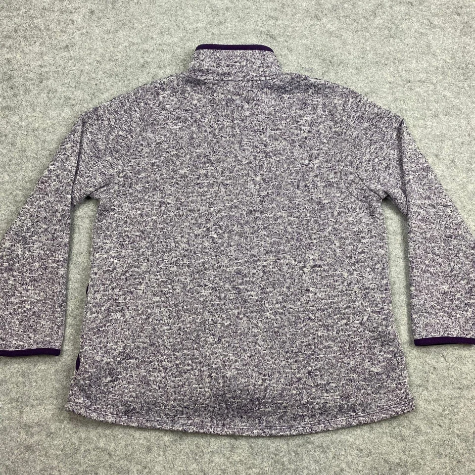 Chaqueta Stan Herman Mujer Grande Púrpura Polar Poliéster Cómoda Informal Cremallera Completa Foto 2 de 4