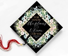 For I Know the Plans I Have For You, Jeremiah 29:11,Graduation Cap Topper Design