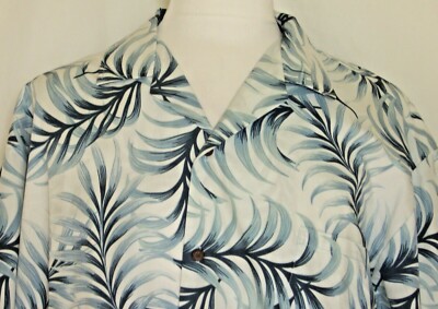 Hawaiian Shirt Casual Shirt Aloha Republic Size 2XL Leaves Made in Hawaii Ferns