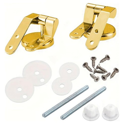 Robuste goldene WC-Scharniere mit sicheren und verstellbaren Beschlägen – l U8O5 - Picture 2 of 11