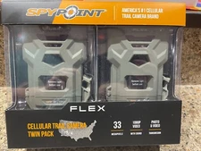NEW!! Spypoint Flex 33MP 2-PACK Cellular Trail Cameras 1080P Infrared "SEALED"