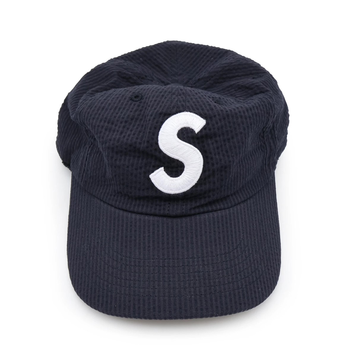 Supreme Seersucker S Logo 6-Panel Black | eBay