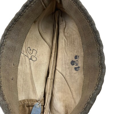 Original WW2 Soldatenmütze British Army 40er Barett grün Army Mütze Wolle Erkennungsmarke