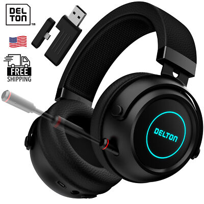 Delton G520 Wireless Noise Canceling Bluetooth Stereo Computer Headset - Black