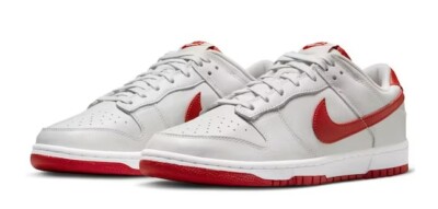 NIKE DUNK LOW VAST GREY VARSITY RED WHITE FJ0832-011 SIZE 8.5 s-l400.jpg main image 2