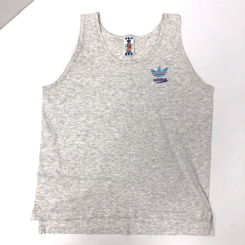 Camiseta sin mangas Adidas de brezo de colección años 80 TRE FOIL sin mangas musculosa camiseta atlética EE. UU. L Foto 2 de 4