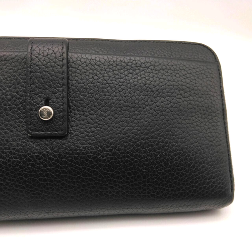 Saint Laurent Leather Round Zip Long Wallet Black R195 - Picture 6 of 19