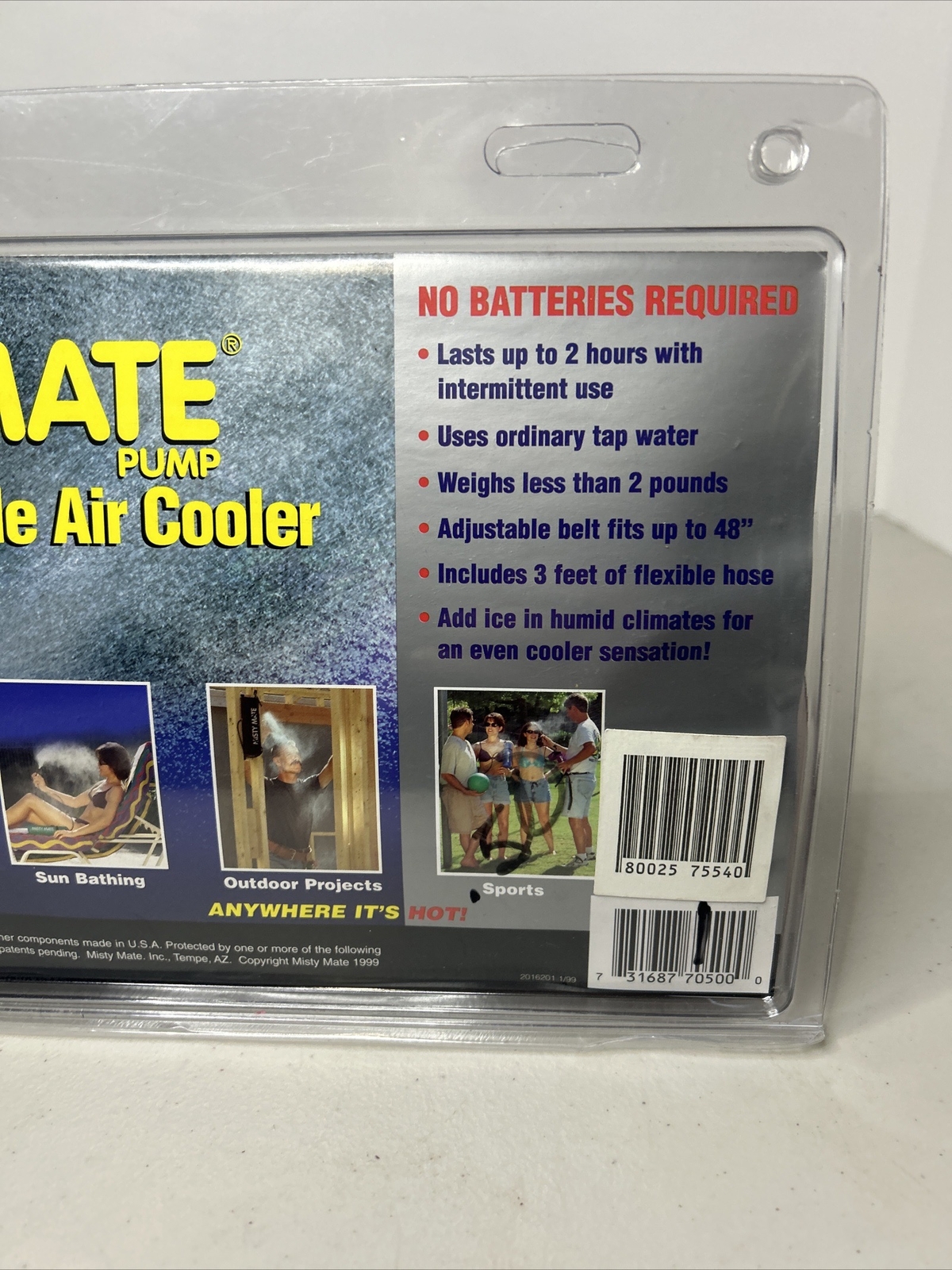 Vintage Misty Mate Pump Personal Portable Air Cooler Mister Belt NEW