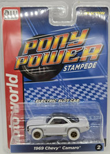 Auto World 1969 Chevy Camaro iWheels Pony Power 1/64 Slot Car - SC410