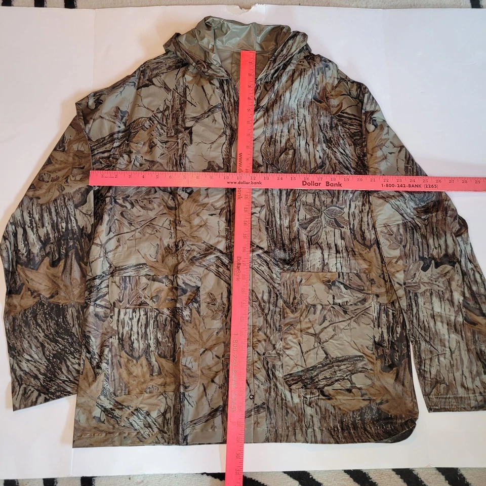 Real Tree Camo Rain Suit Medium Jacket Pants Waterproof Breathable Shell Hunting - Image 4 of 4