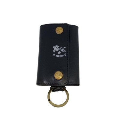 IL BISONTE Leather Key Case Black Men s Accessories 54212309890