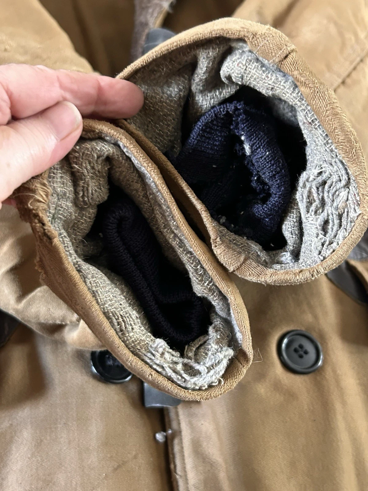 Vintage WWII Era Barnstormer Coat Alpaca Lined Military? 40" Chest image 12