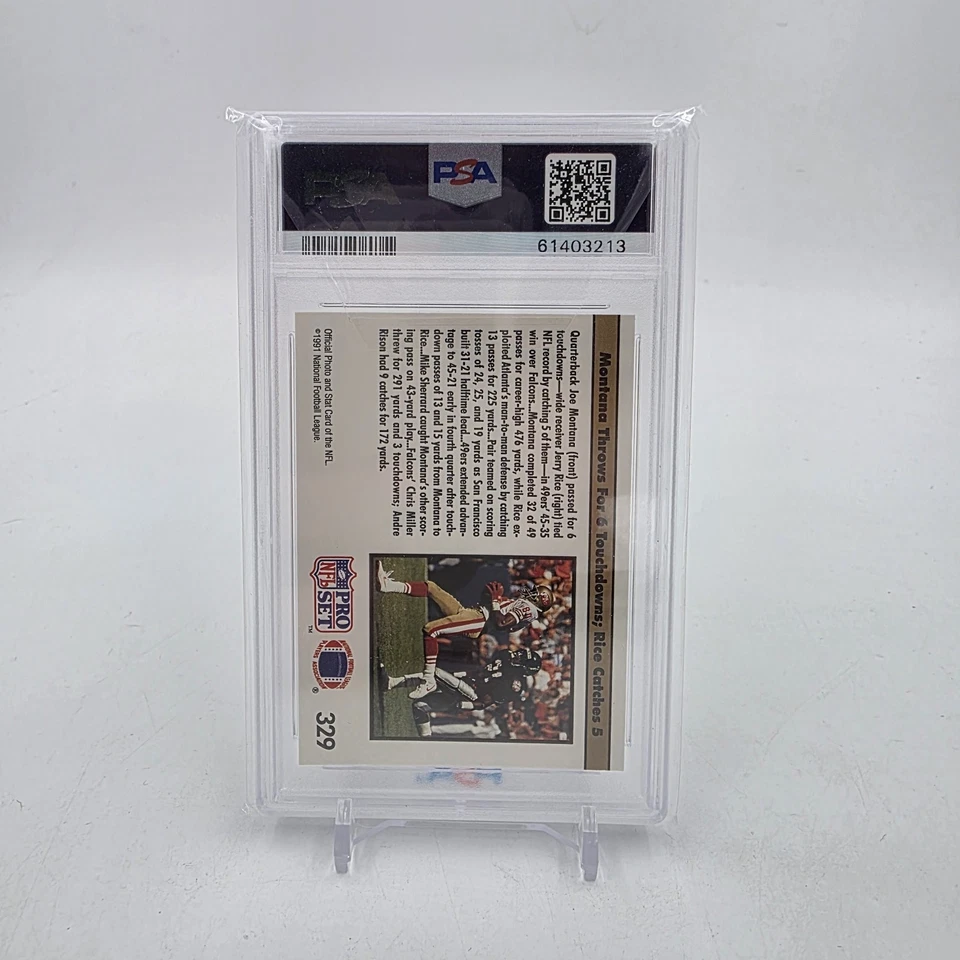 Joe Montana 1991 профессиональный набор No329 San Francisco 49ers PSA как новый 10 - Изображение 2 из 2
