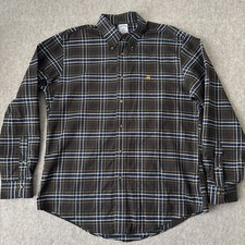Brooks Brothers Plaid Button Down Shirt Mens L Non Iron Supima Cotton Regent