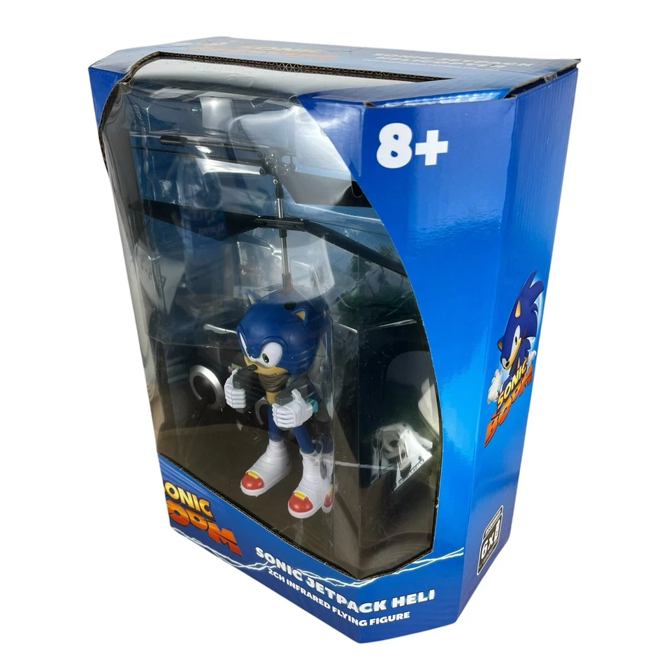 Sonic Boom Jetpack Heli Remote Control Flying Figure Toy Hedgehog By World Tech - Image 2 of 4