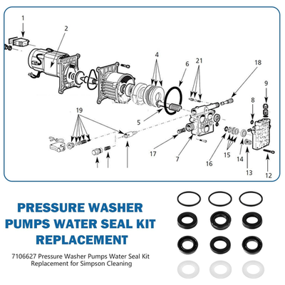 #ad 7106627 Pressure Washer Pumps Water Seal Kit Replacement for Simpson Cleaning... $26.40