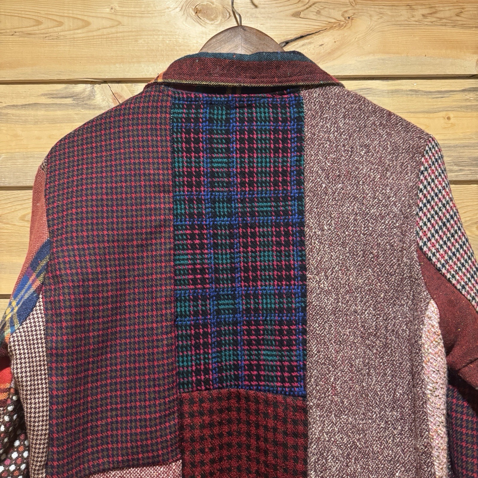 GYPSY ROSE Patchwork Wool Blend Shirt Jacket Hipp… - image 10