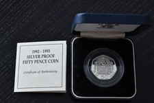 1992 1993 Silver Proof EEC EU Presidency 50p Fifty Pence Coin Certified CoA