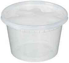 50 Ct Clear 16 Oz Heavy Duty Plastic Soup Deli Food Containers Set With Lids New