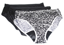 Breezies Set of 3 Leak Proof Hi-Cut Panties, Black 2X A653698