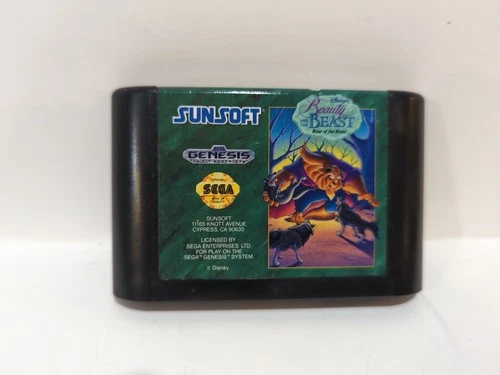 Disney's Beauty and the Beast: Roar of the Beast (Sega Genesis) Cartridge tested